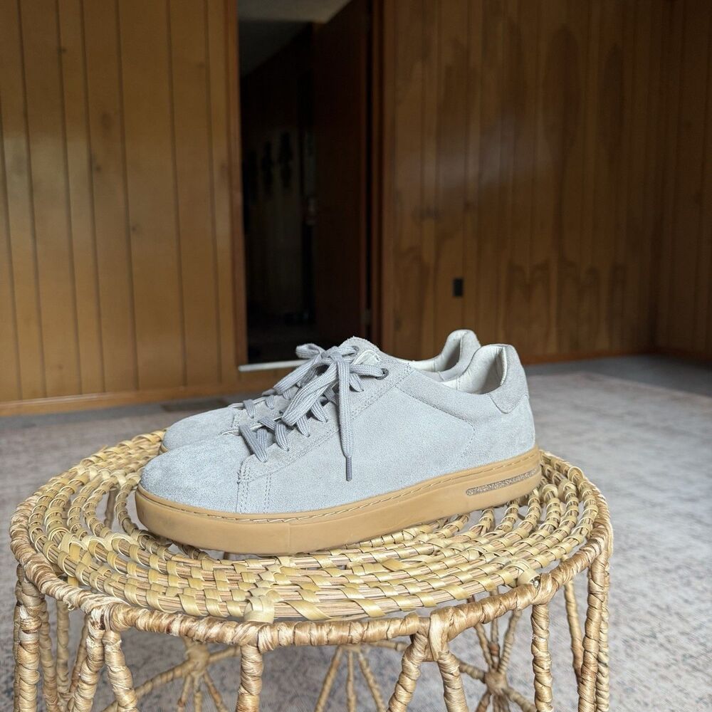 Birkenstock Bend Low Sneaker Whale Gray Men Size 42 Suede Lace Up Comfort Casual